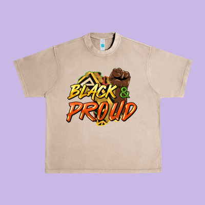 Black And Proud Urban Heavy Tee Designed By Howdyjamesfarm
