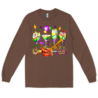 Chestnut mardi gras wine glasses olivia Long Sleeve Tee - OliviaCreatesArt