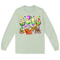 Matcha mardi gras wine glasses olivia Long Sleeve Tee - OliviaCreatesArt