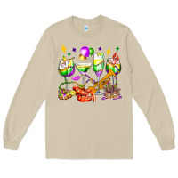 Mushroom mardi gras wine glasses olivia Long Sleeve Tee - OliviaCreatesArt