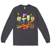 Smoke mardi gras wine glasses olivia Long Sleeve Tee - OliviaCreatesArt
