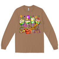 Toasted Coconut mardi gras wine glasses olivia Long Sleeve Tee - OliviaCreatesArt