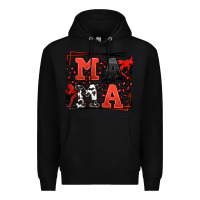 Black Wrestling mama red and black Premium Hoodie - LillyAllenDesigns