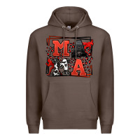 Coffee Wrestling mama red and black Premium Hoodie - LillyAllenDesigns