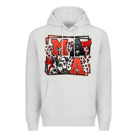 Dove Grey Wrestling mama red and black Premium Hoodie - LillyAllenDesigns