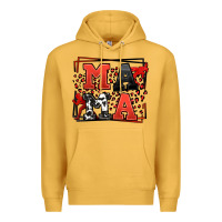 Mustard Wrestling mama red and black Premium Hoodie - LillyAllenDesigns
