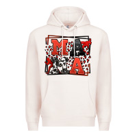 Pale Pink Wrestling mama red and black Premium Hoodie - LillyAllenDesigns