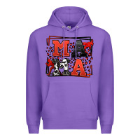 Purple Wrestling mama red and black Premium Hoodie - LillyAllenDesigns