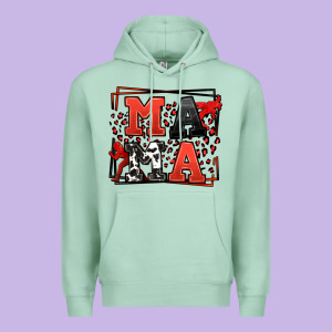Wrestling Mama Red And Black Premium Hoodie Designed By Lillyallendesigns