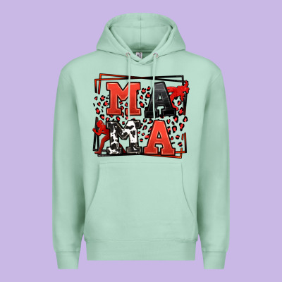 Wrestling Mama Red And Black Premium Hoodie Designed By Lillyallendesigns