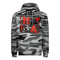 Slate Camo Wrestling mama red and black Premium Hoodie - LillyAllenDesigns