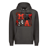 Smoke Wrestling mama red and black Premium Hoodie - LillyAllenDesigns