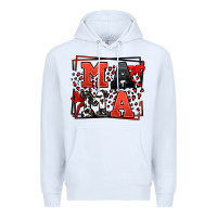 White Wrestling mama red and black Premium Hoodie - LillyAllenDesigns