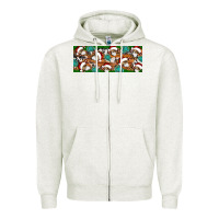Oatmeal Heather Santa skeleton christmas Zipper Hoodie - Artiststas