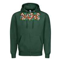 Sports Green Santa skeleton christmas Zipper Hoodie - Artiststas