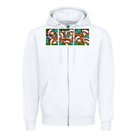 White Santa skeleton christmas Zipper Hoodie - Artiststas