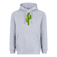 Heather Grey cactus Heavyweight Hoodie - BarkalooDesign