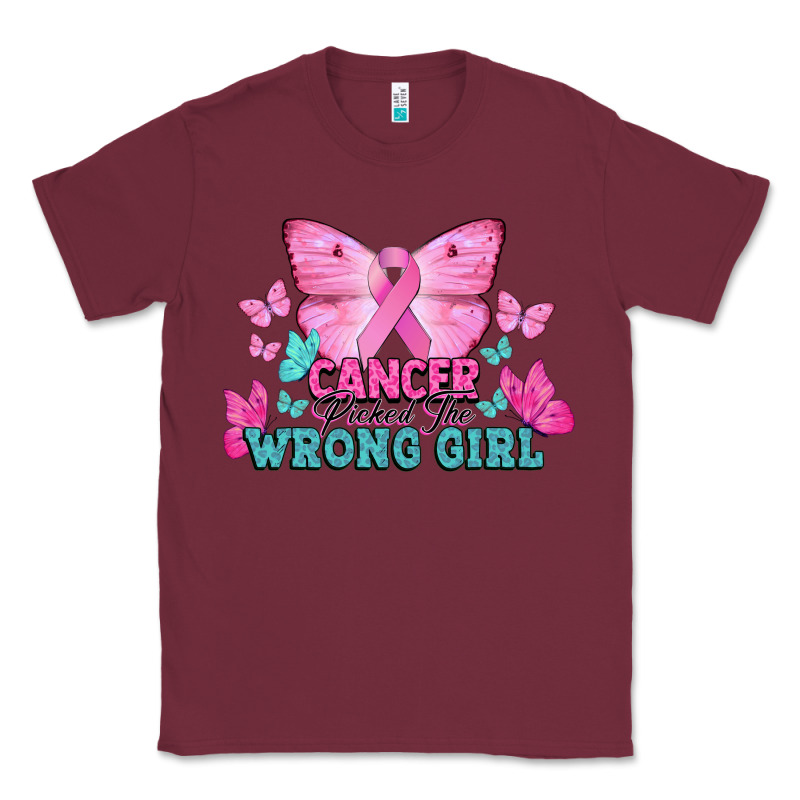 Cancer Picked The Wrong Girl Cancer Awareness Classic Tee by HowdyJamesFarm | Teevron