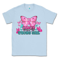 Dusty Blue Cancer picked the wrong girl Cancer Awareness Classic Tee - HowdyJamesFarm