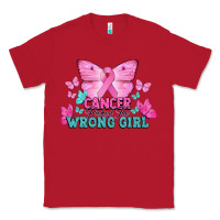 Red Cancer picked the wrong girl Cancer Awareness Classic Tee - HowdyJamesFarm