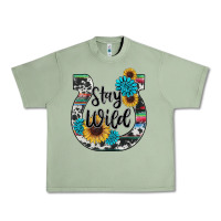 Oil Green western stay wild horsesho Urban Heavy Tee - RanaPortraitStore