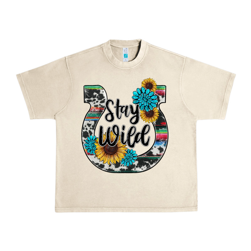 Western Stay Wild Horsesho Urban Heavy Tee by RanaPortraitStore | Teevron