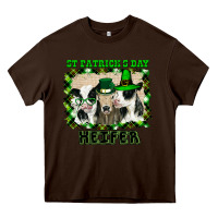 Chocolate Brown St Patricks Day Heifer Heavy Core Tee - Bettercallsaul