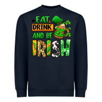 Navy Eat drink and be Irish St. Patrick's Heavyweight Sweatshirt - LillyAllenDesigns