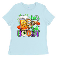 Baby Blue Lets Get Boozy Ladies Tee - texasbilliewilder