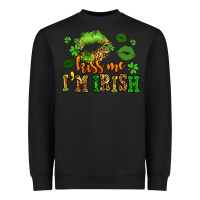Black kiss me im irish st patricks lip stain Heavyweight Sweatshirt - LillyAllenDesigns