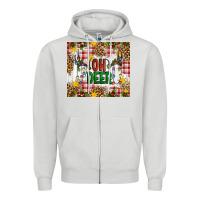Dove Grey Oh Deer Zipper Hoodie - Artiststas
