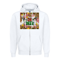 White Oh Deer Zipper Hoodie - Artiststas