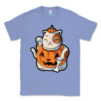 Colony Blue cute kawaii maneki neko cat halloween pumpkin costume boys Classic Tee - trangStudio