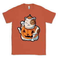 Copper cute kawaii maneki neko cat halloween pumpkin costume boys Classic Tee - trangStudio