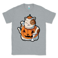 Heather Grey cute kawaii maneki neko cat halloween pumpkin costume boys Classic Tee - trangStudio