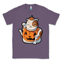 Lavender cute kawaii maneki neko cat halloween pumpkin costume boys Classic Tee - trangStudio