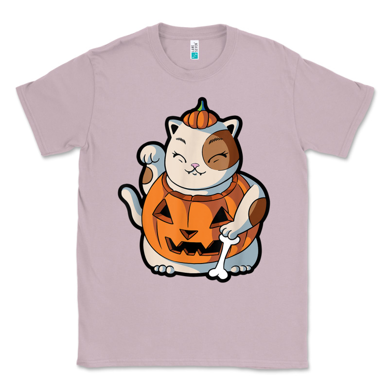 Cute Kawaii Maneki Neko Cat Halloween Pumpkin Costume Boys Classic Tee by trangStudio | Teevron