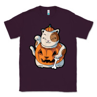 Plum cute kawaii maneki neko cat halloween pumpkin costume boys Classic Tee - trangStudio