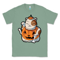 Sage cute kawaii maneki neko cat halloween pumpkin costume boys Classic Tee - trangStudio