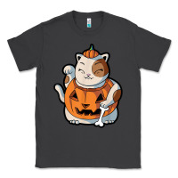 Smoke cute kawaii maneki neko cat halloween pumpkin costume boys Classic Tee - trangStudio