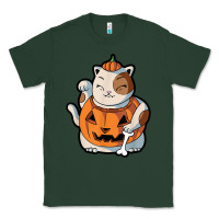 Sports Green cute kawaii maneki neko cat halloween pumpkin costume boys Classic Tee - trangStudio