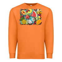 Carrot summer fruits background Premium Sweatshirt - BarkalooDesign