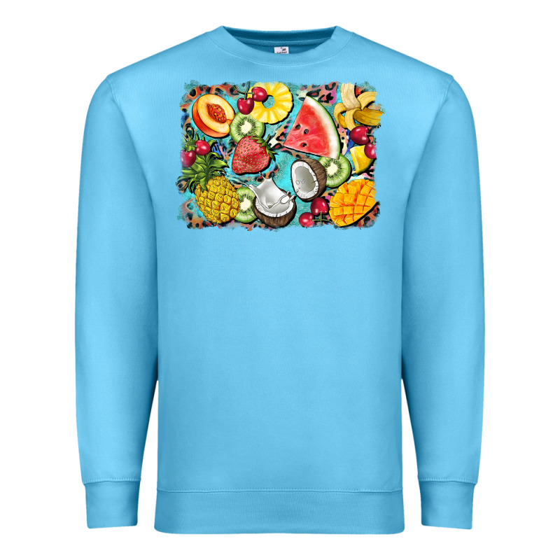 Summer Fruits Background Premium Sweatshirt by BarkalooDesign | Teevron