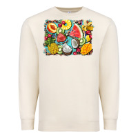 Sandshell summer fruits background Premium Sweatshirt - BarkalooDesign