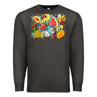 Smoke summer fruits background Premium Sweatshirt - BarkalooDesign