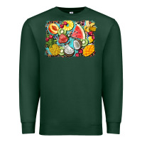 Sports Green summer fruits background Premium Sweatshirt - BarkalooDesign
