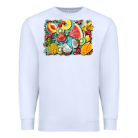 White summer fruits background Premium Sweatshirt - BarkalooDesign