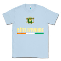 Dusty Blue Cote d_Ivoire National Flag Ivory Coast Coat Of Arms Gift Classic Tee - trangStudio