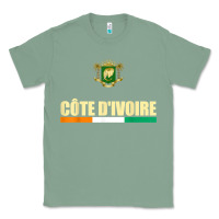 Sage Cote d_Ivoire National Flag Ivory Coast Coat Of Arms Gift Classic Tee - trangStudio