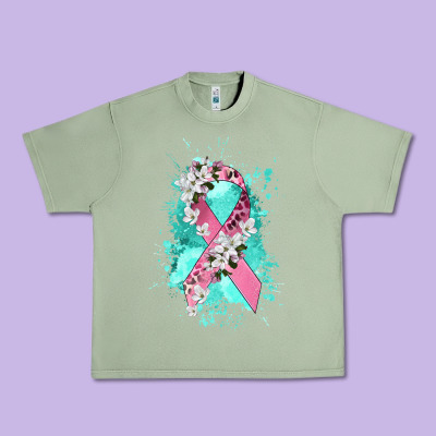 Cancer Ribbon Urban Heavy Tee Designed By Cowgirlartshop